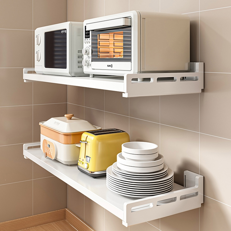 厨房微波炉置物架北昼beizhou免打孔挂墙上放烤箱架子家用壁挂式收纳