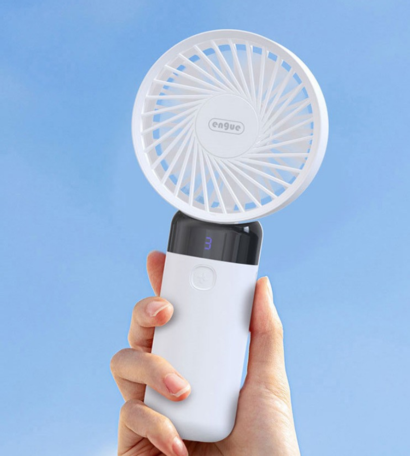 恩谷ENGUE迷你桌面手持风扇EG-F20S 静音设计强劲风力 节能省电清凉一夏高清大图