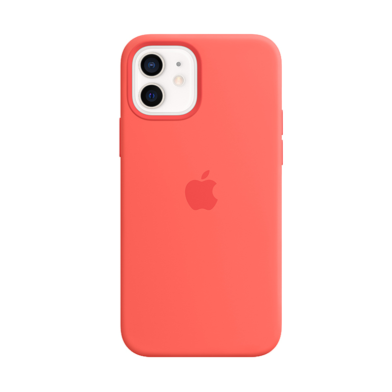 Apple 原装 iPhone 12 | 12 Pro MagSafe硅胶外壳 粉橘色 12和12 Pro专用手机壳