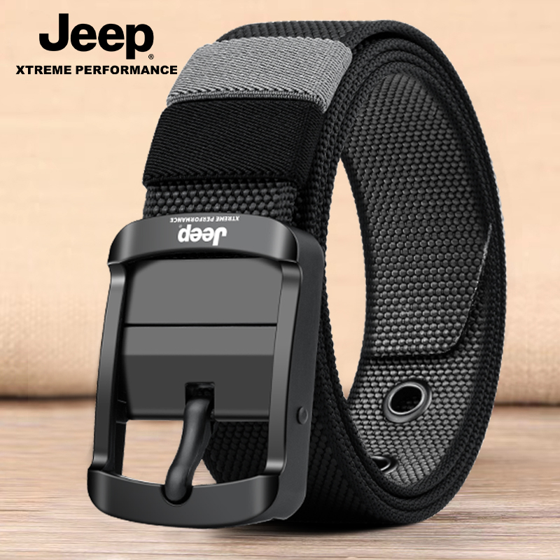 吉普帆布裤腰带男士针扣皮带尼龙编织工装休闲战术年轻青少年学生