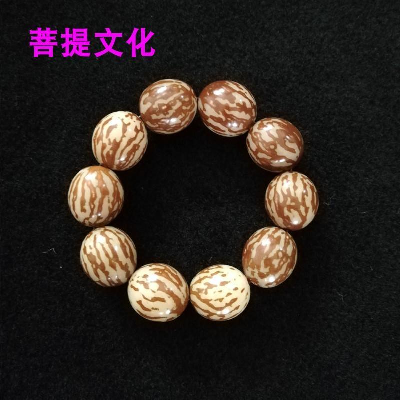 大花菩提根手串虎斑菩提天然花根白玉菩提根手串佛珠 虎斑菩提13mm