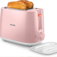 飞利浦（PHILIPS）HD2584/50粉色面包机 多士炉吐司机全自动家用 内置烘烤架带防尘盖