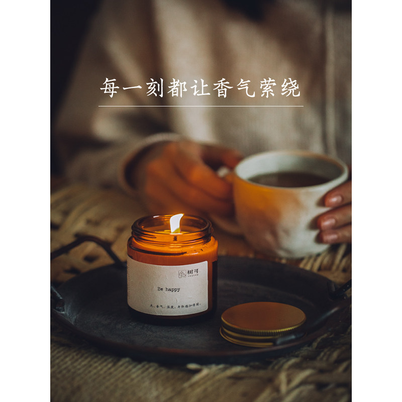 树可香薰蜡烛卧室家用室内无烟大豆蜡精油睡眠香氛浪漫 地中海高清大图