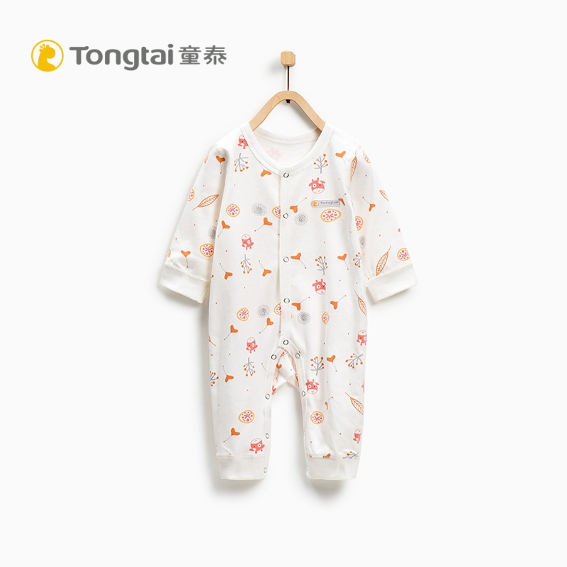 童泰TONGTAI婴幼儿内衣纯棉0-1岁连体内衣1-2岁宝宝对开哈衣爬服婴幼儿通用90cm