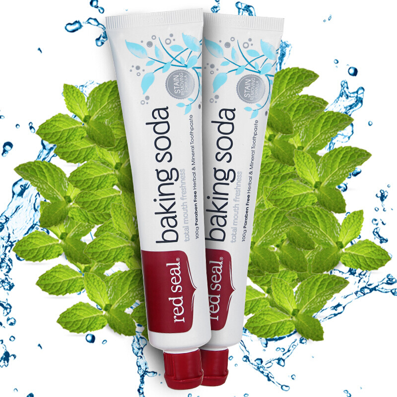 red seal 红印牙膏 (亮白苏打)香港直邮 双重净白去除牙垢清新口气