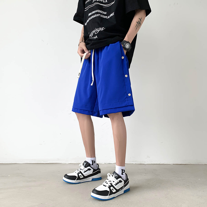 真维斯休闲短裤男士夏季新款冰丝沙滩五分裤男潮流宽松运动中裤子