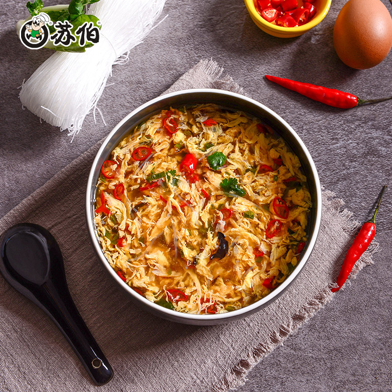苏伯酸辣汤12g*10人份/盒 冻干即冲即食速食代餐饱腹早餐速溶食品汤高清大图