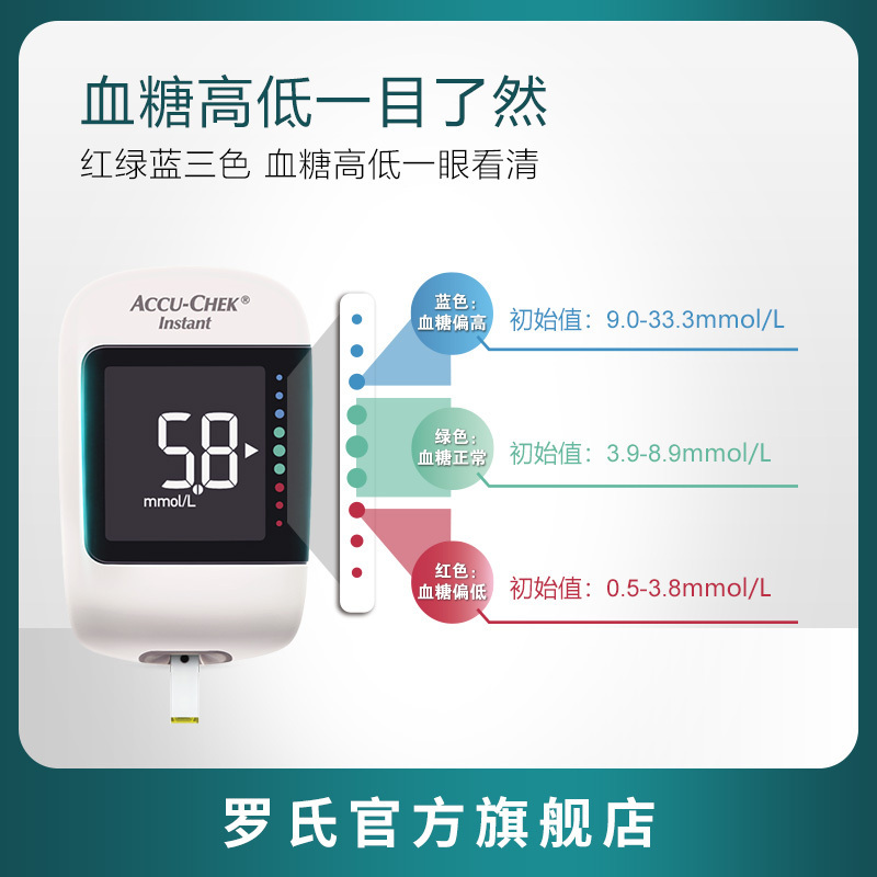 罗氏逸智血糖仪家用医用精准蓝牙免调码测血糖糖尿病检测仪血糖用品