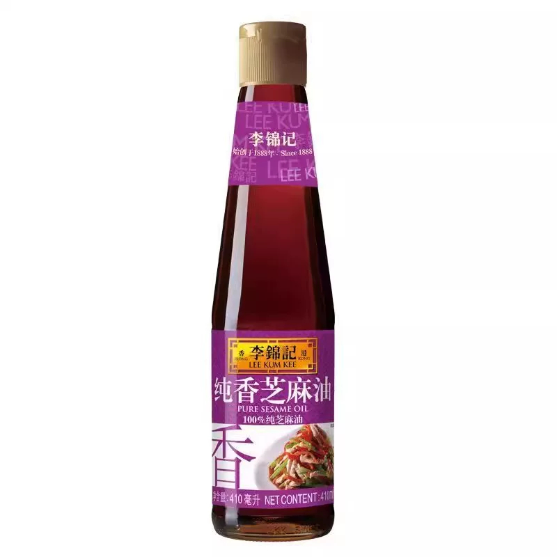 李锦记纯香芝麻油410毫升瓶装 凉拌蘸料家用芝麻香油高清大图