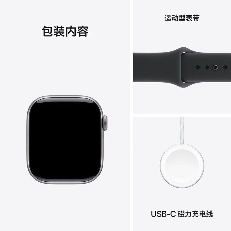 [二手99新]Apple Watch Series 11铝金属玫瑰金S11手表42MM表盘GPS版无修无进水国行正品图片