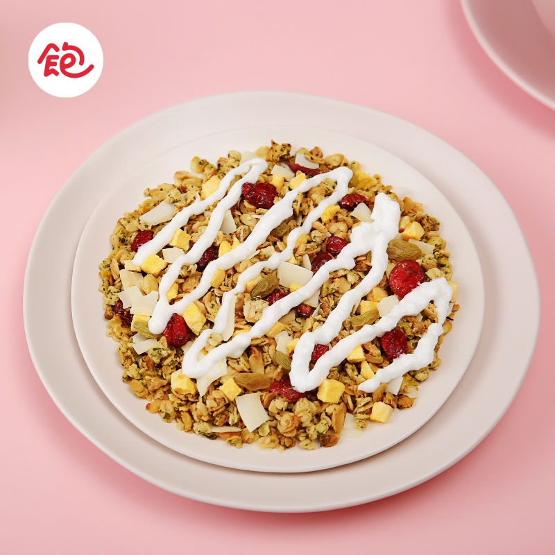 王饱饱蜜桃乌龙烤燕麦片谷物代餐麦片350g
