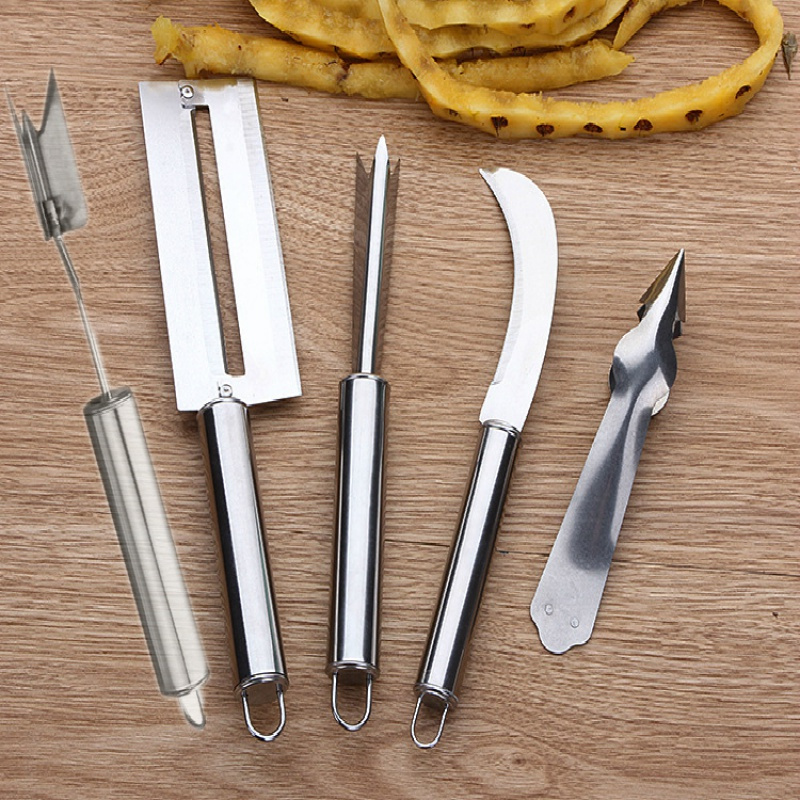菠萝刀去眼不锈钢菠萝烘焙精灵削皮菠萝夹去眼夹菠萝镊子削菠萝刀全钢