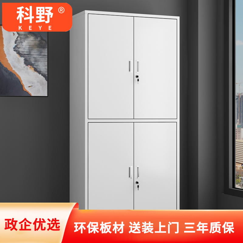 科野文件柜铁皮柜钢制办公柜资料柜档案柜储物柜通双节文件柜
