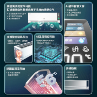 海尔空调(Haier)1.5匹 新1级能效 聚合双向风 清新离子洗 挂机KFR-35GW/A4GAB81U1套机