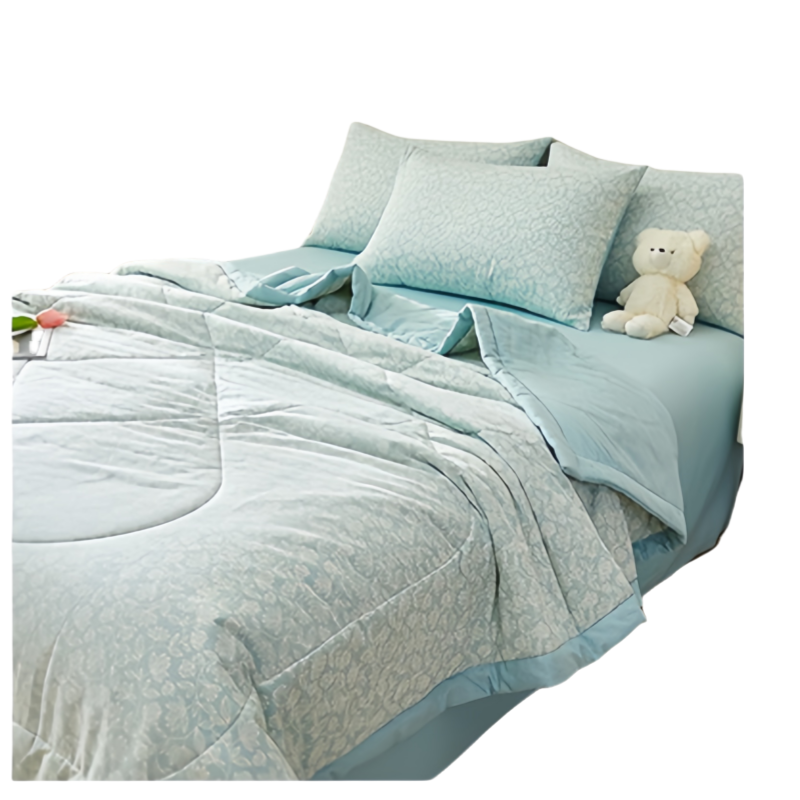 铭思沃夏凉被200*230cm条 安妮蓝高清大图