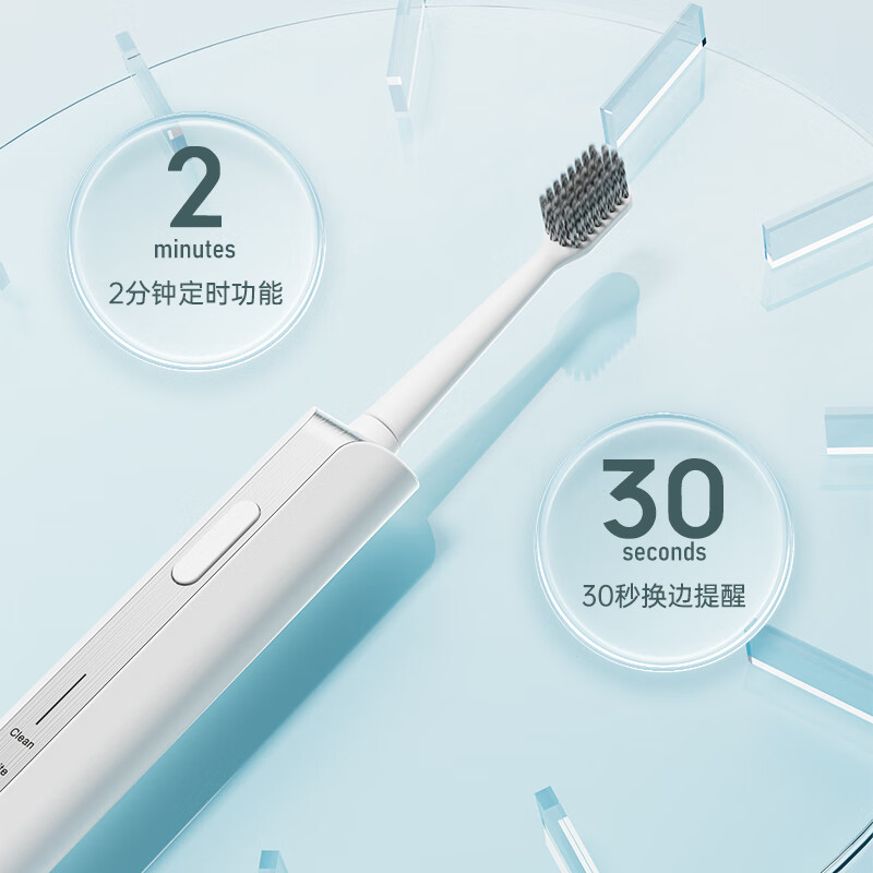 上亨(shangheng) 电动牙刷SHZH-KQ002 银白色[单只2刷头]高清大图