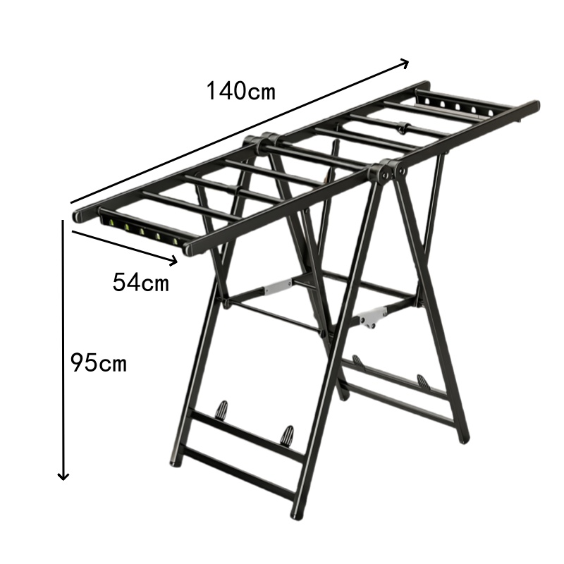 珂攸洋落地晾衣架升级黑 140*54*95cm