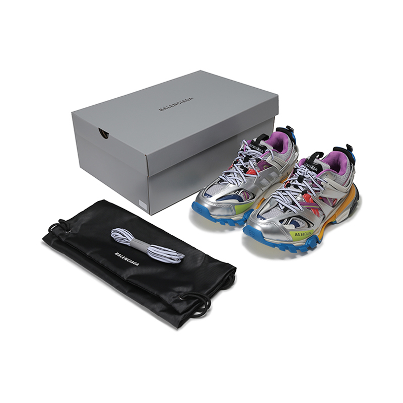 巴黎世家balenciaga男士track金属感复古设计系带厚底运动鞋老爹鞋