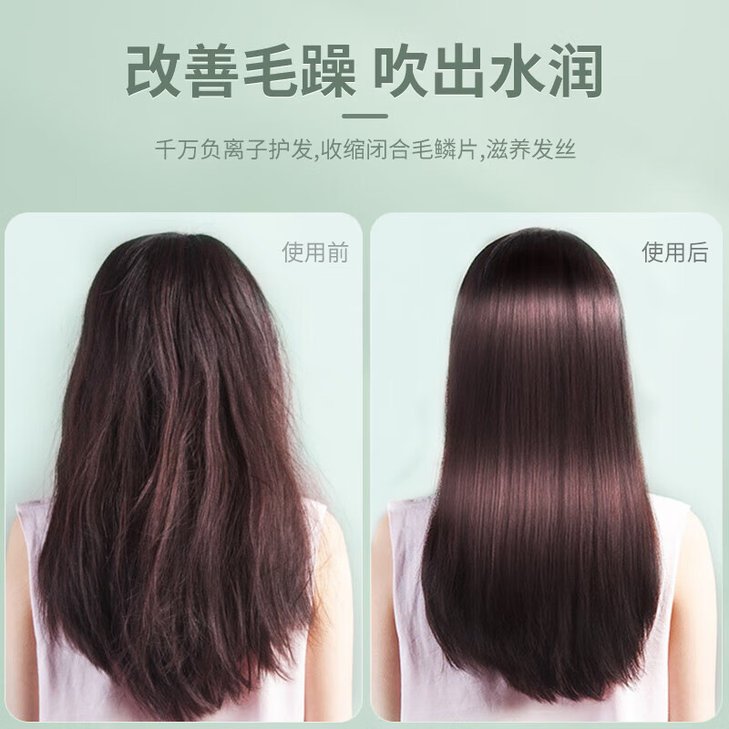 超人(SID)[圣诞礼物]吹风机家用电吹风 3000万负离子大风量速干便携简约吹风筒宿舍学生用电吹风RD1650S高清大图