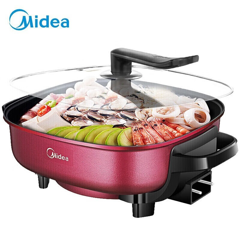 美的(Midea)LHN30D 多用途锅 6L大容量电火锅 电煮锅 电热锅 电炒锅 可煎烤高颜值电火锅高清大图