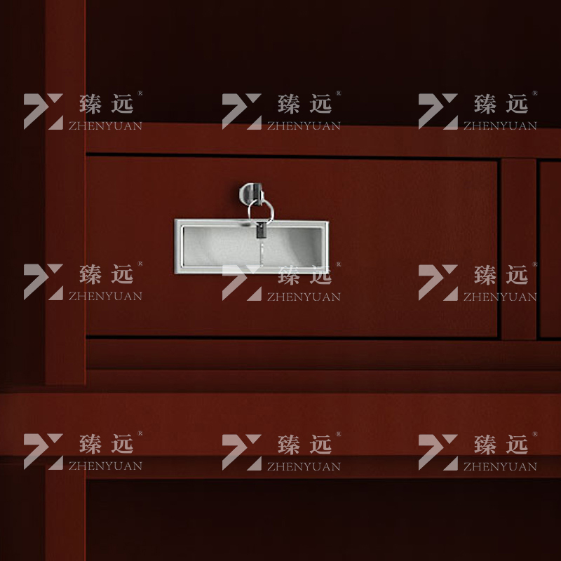 臻远 ZYJJ-80055 保密柜 红木纹通双节智能指纹密码锁 长900*宽420*高1850 单位:1台