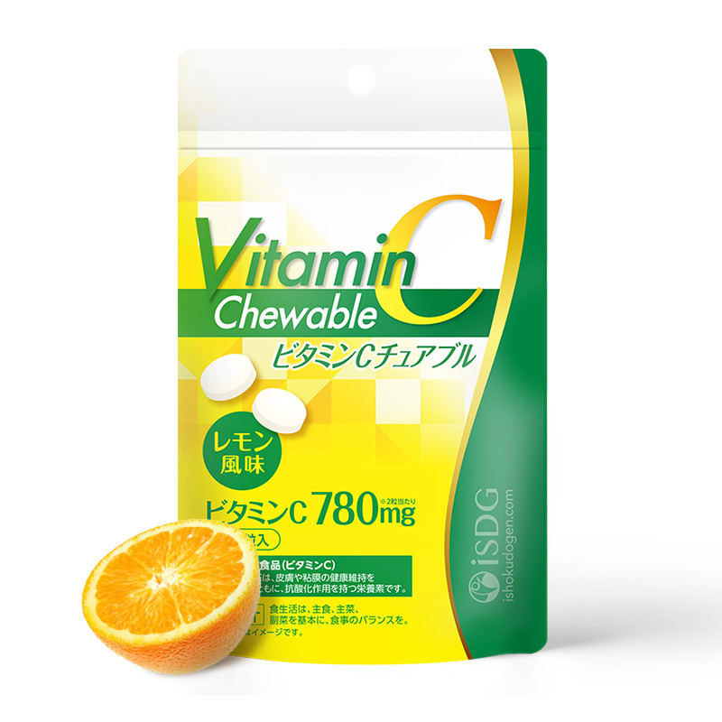 ISDG 天然柠檬味维生素C咀嚼片60粒/袋 #成人VC青少年增强免疫