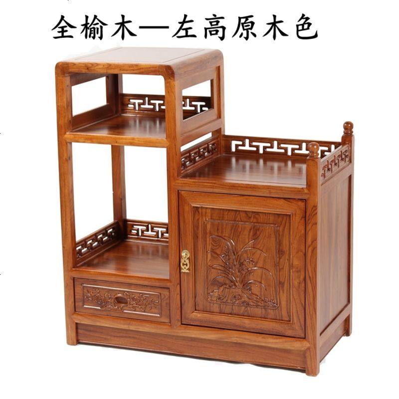 明清古典仿古餐边柜实木厨房备餐柜储物柜中式碗柜酒柜茶柜客厅玄关茶水柜_873_378 C款全榆木：左高原木色_双_