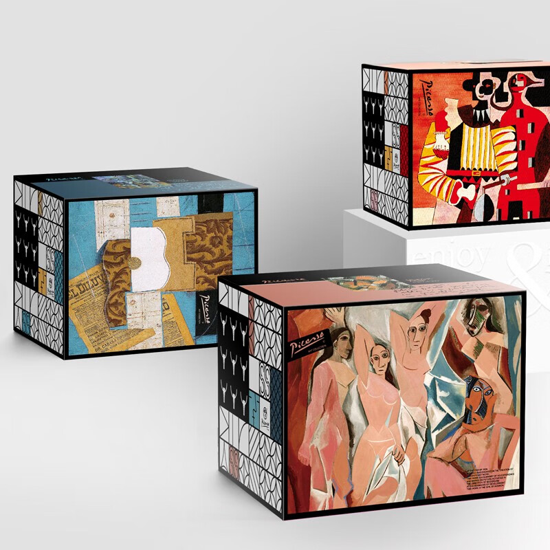 毕加索《友谊之花》艺术餐具陶瓷轻奢简约创意碗盘餐具套装 25头 RY1810-C25