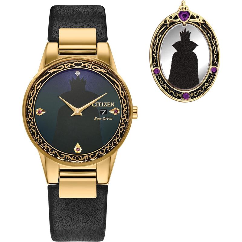 Citizen西铁城系列女款环保驱动腕表黑色皮带礼盒装高雅经典魅力高清大图
