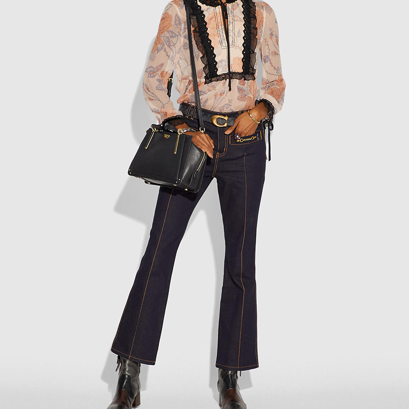 【直营】蔻驰(COACH)拼色DREAMER系列牛皮拉链款手提包单肩包斜挎包 女包 软高清大图