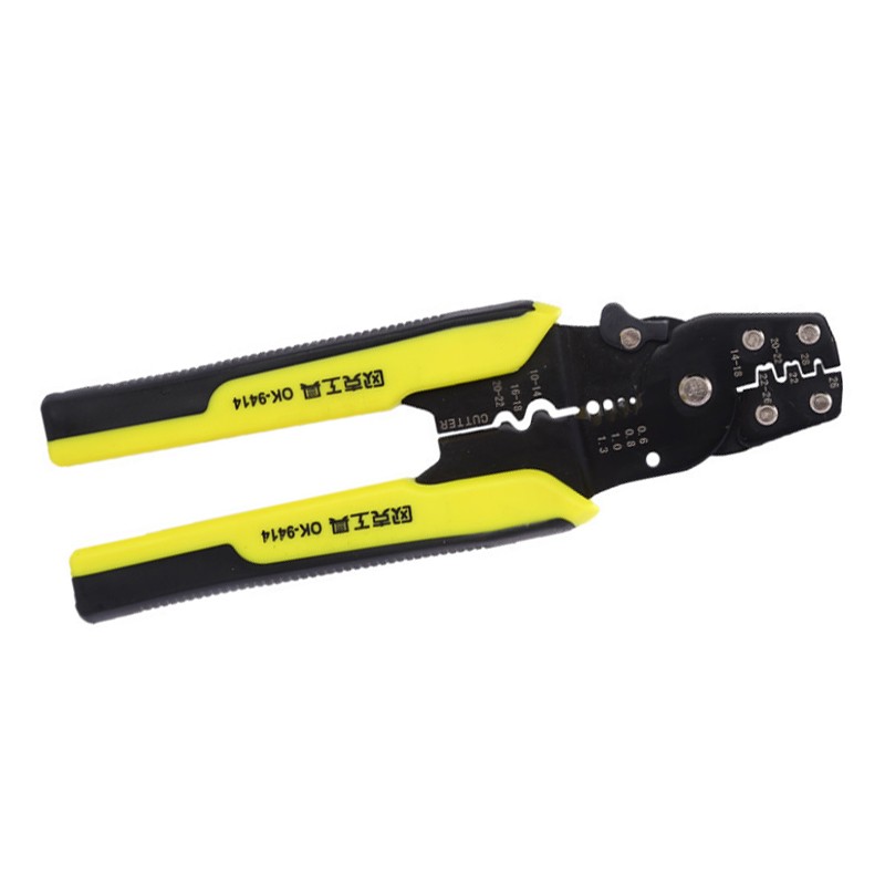欧克 Ouke 多功能剥线钳 手动拔线钳 压线钳剥皮钳子 电缆剥线钳(8英寸200mm压/剥/切三用钳OK-9414)高清大图