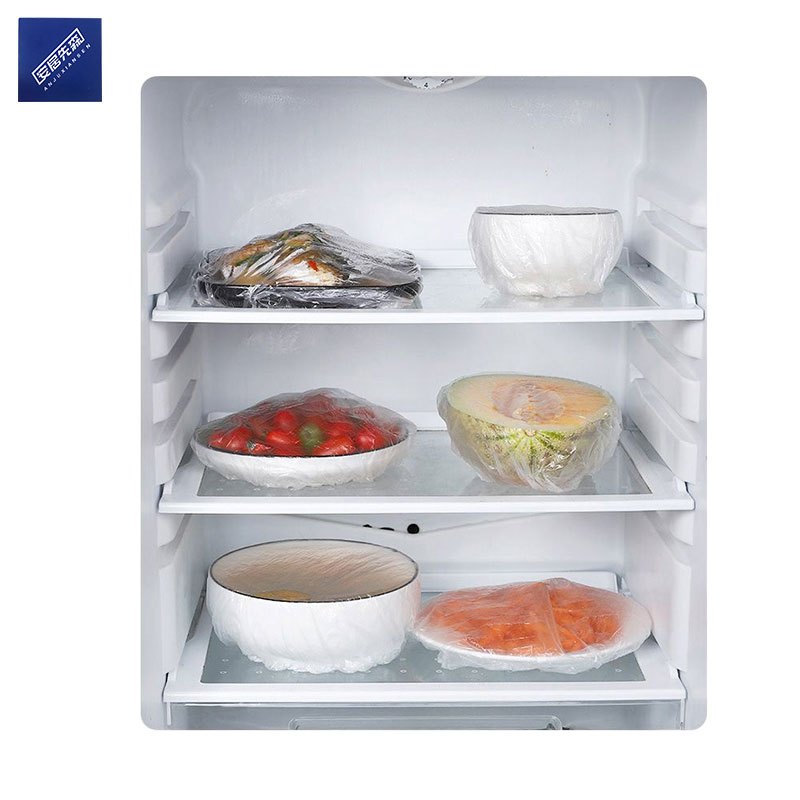 安居先森食品级一次性透明PE保鲜膜套100只/包高清大图