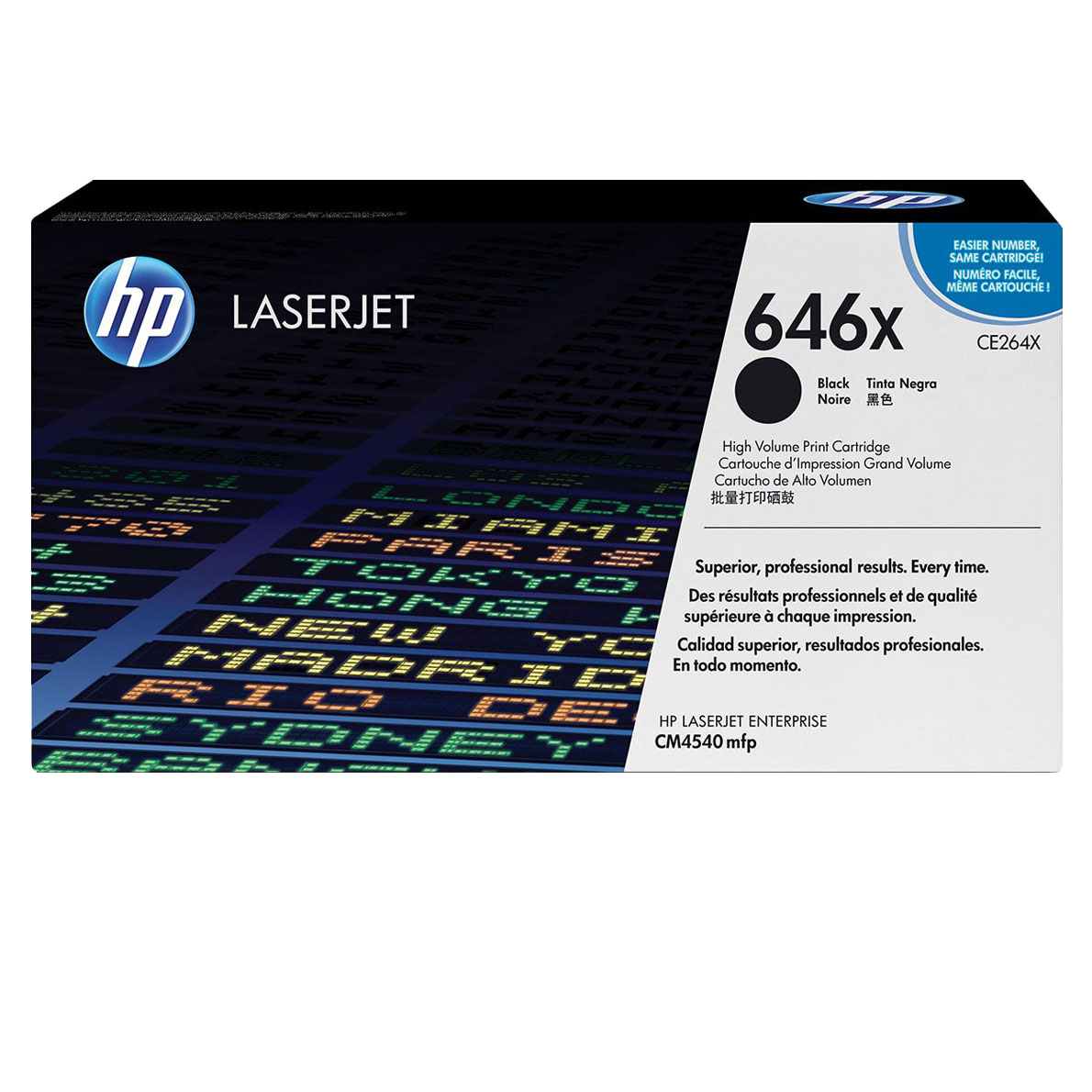 惠普(HP)CE264X 大容量黑色硒鼓 646X(适用Color LaserJet CM4540)高清大图