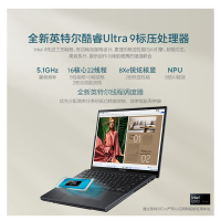 华硕灵耀14 双屏 全新酷睿标压Ultra9 2.8K 120Hz OLED双触控屏AI超轻薄商务办公笔记本电脑(185H 32G 2T) 黑