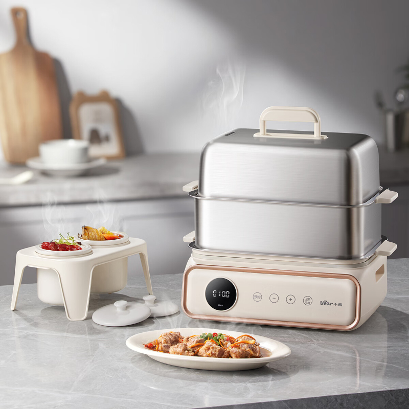 小熊(bear) DZG-P20Q5 电蒸锅 多功能家用三层蒸煮一体锅高清大图