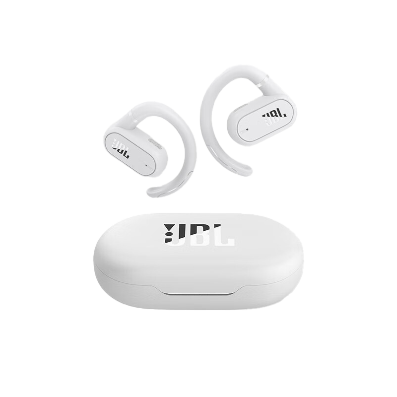 JBL Soundgear sense音悦圈开放式真无线蓝牙耳机骨传导升级空气传导运动跑步挂耳式通用 白色高清大图