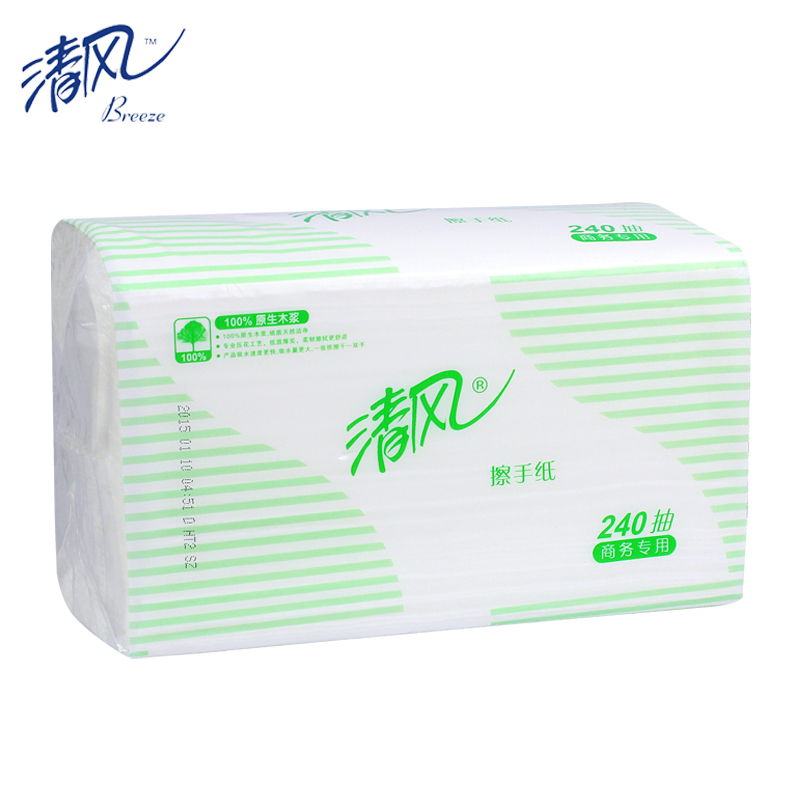 清风擦手纸单层240张,20包/箱高清大图
