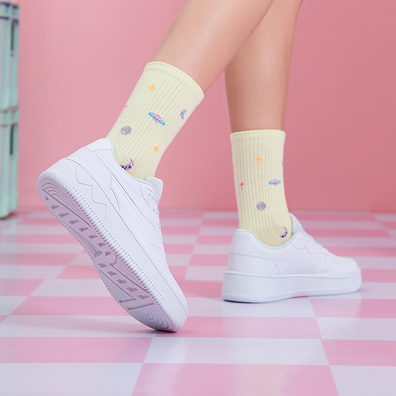 361女鞋运动鞋新款马卡龙鞋子透气休闲鞋厚底板鞋女