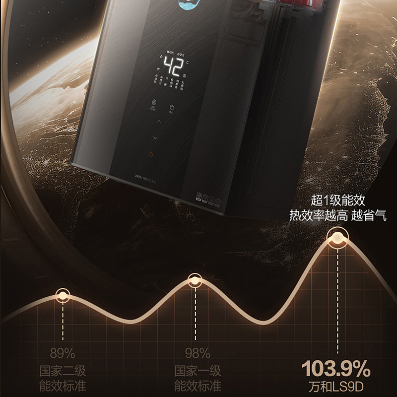 万和 一级能效 16升零冷水燃气热水器天然气 水量伺服恒温 超一级能效 小体积省空间 五重防冻LS9D16