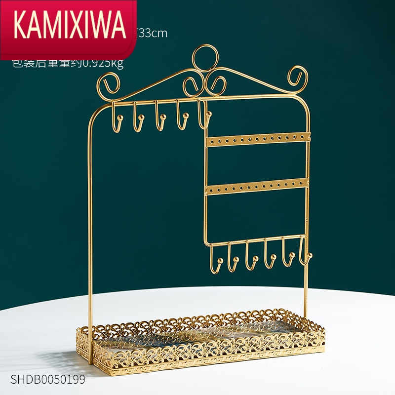kamixiwa轻奢ins风耳环架子展示架网红创意梳妆台饰品首饰盒收纳盘小