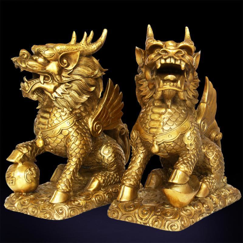 美帮汇铜摆件一对大号物招子摆设工艺品家居装饰品图片