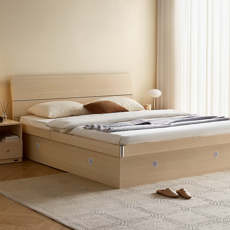 全友家居高箱床主卧家具套装组合1.5米1.8m板式床储物床