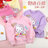 hellokitty女童卫衣棉春夏薄款儿童红色童装中大童小女孩上衣卡通透气