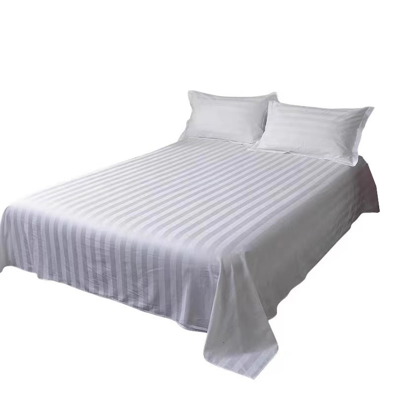 月光妍 40s纯棉缎条床单 135*210cm 条高清大图