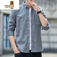 YANXU长袖衬衫男夏季薄款工装外套痞帅工作穿休闲穿条Y作 M建议80-90斤 960浅灰