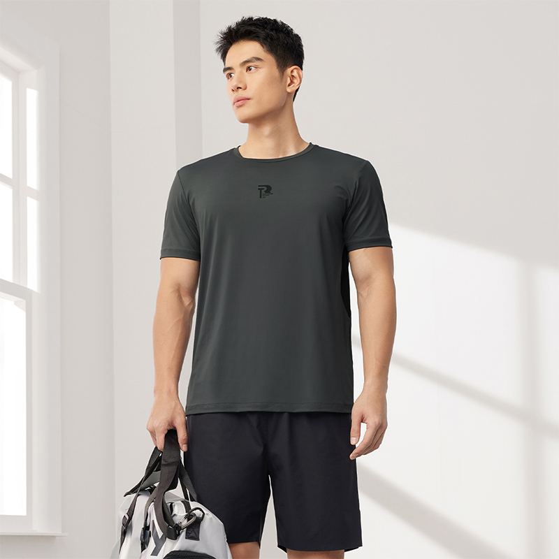 361°运动t恤男夏季透气新款上衣圆领轻薄冰感短T纯色短袖男装高清大图