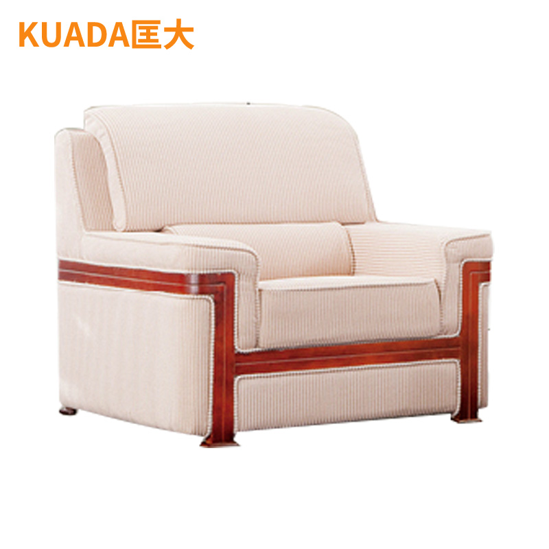 匡大 布艺沙发商务办公接待单人位沙发KD-E006-2高清大图