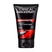 欧莱雅(LOREAL)男士火山岩控油清痘洁面膏100ml 洁面膏/霜 洗面奶 洁面乳 L'OREAL