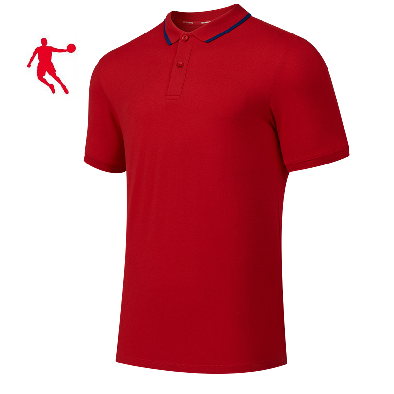 乔丹 运动T恤 针织短袖T恤衫 POIO衫 KTS13201199 男款 件(乔丹白2XL )高清大图