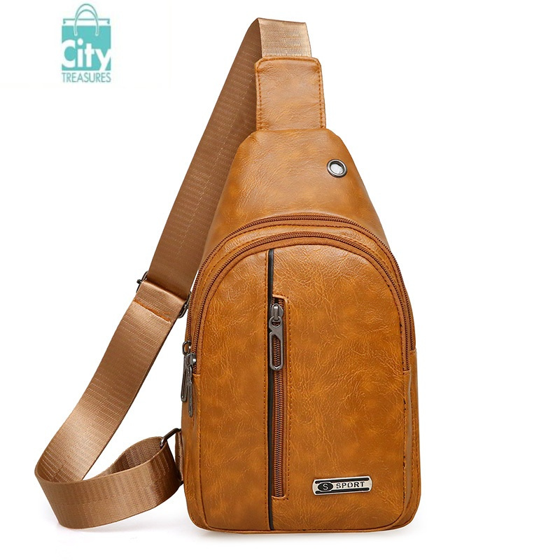 bangdou日韩男士胸包休闲时尚单肩包韩版男包胸前背包斜挎包潮流个性